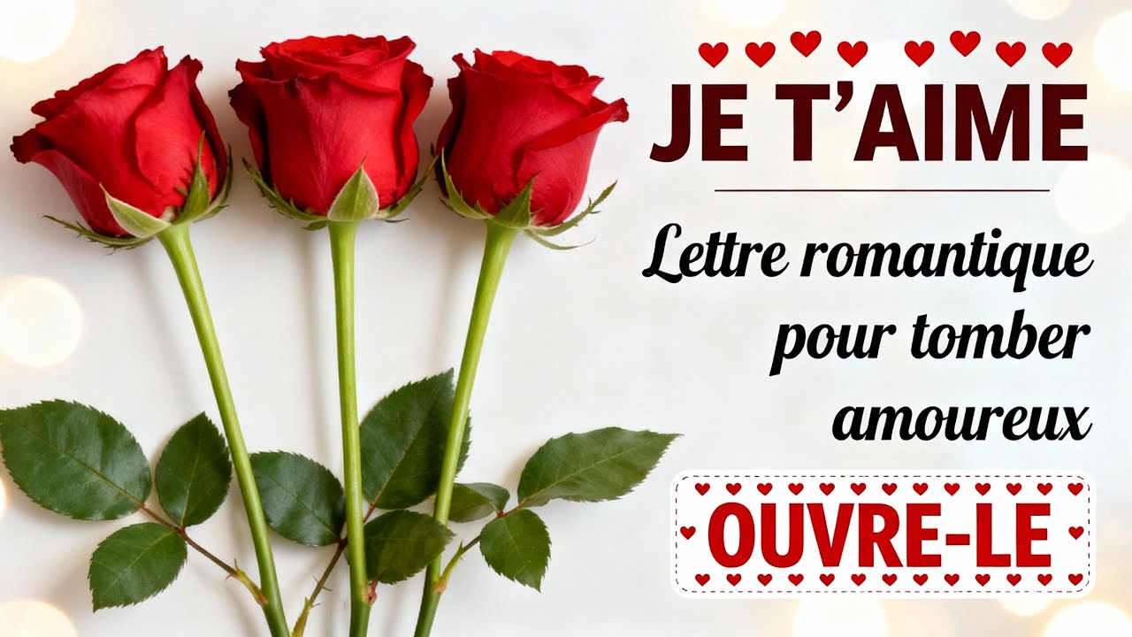 Je t'aime mon amour  Message romantique pour faire tomber amoureux  Ouvre le