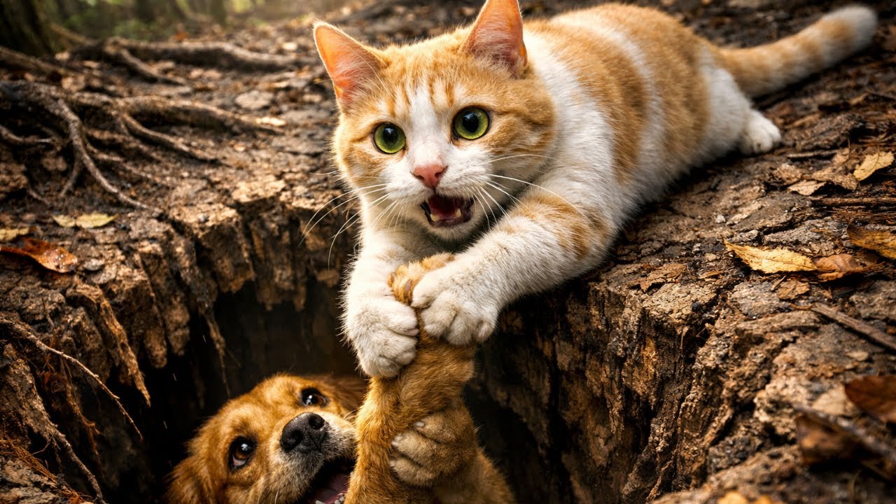 Hero Cat Did Something Unbelievable to Save Her Dog Best Friend