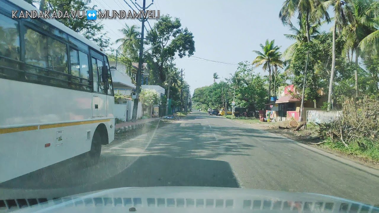 Kerala Village Road Drive [4K] - Kandakadavu &harr;️ Mundamveli || Relaxing Road Trip 4K Ambience