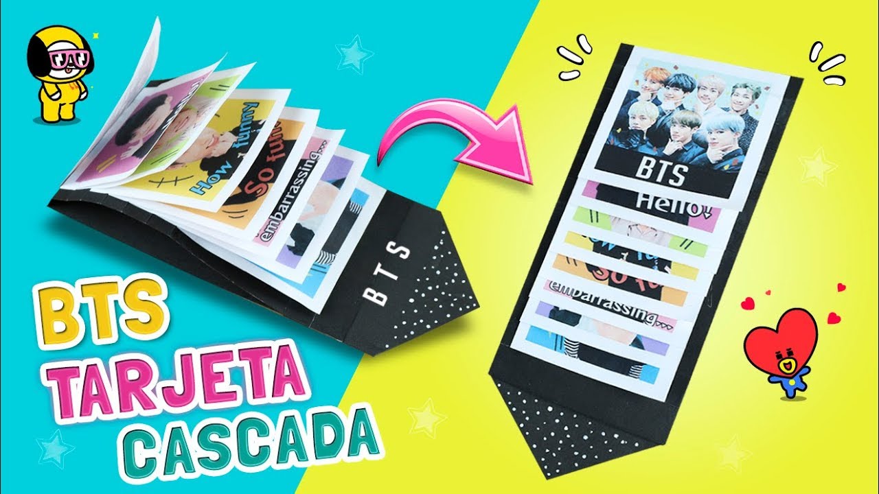 KPOP своими руками ☆ Сделайте каскадную открытку BTS! Простой и милый подарок для вашего друга АР...
