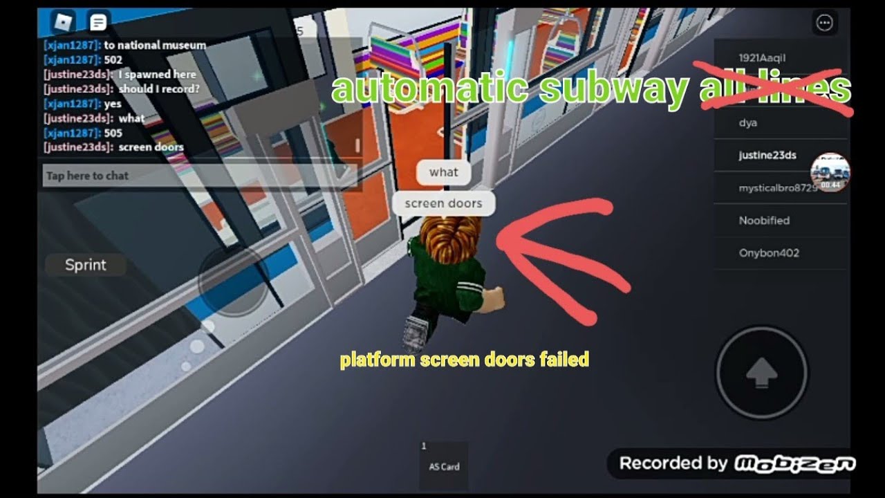 roblox automatic screen doors🚪broke(automatic subway line 1 and est)