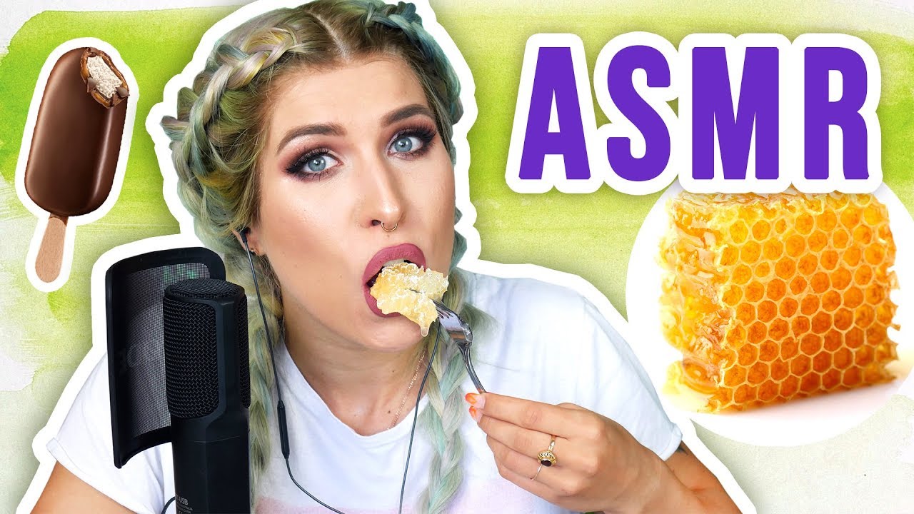 Próbuję ASMR! 😍 Plaster miodu, pianki, ogórki, czekolada| Agnieszka Grzelak Vlog