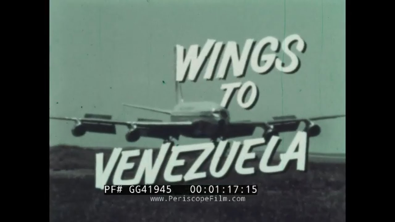 «Крылья в Венесуэлу» 1968 года, фильм о путешествиях авиакомпании PAN AM AIRWAYS, Каракас, Марака...