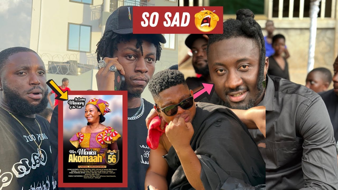 WATCH! Fans Mob Kweku Flick And Amerado At Poleeno Mother’s Funeral