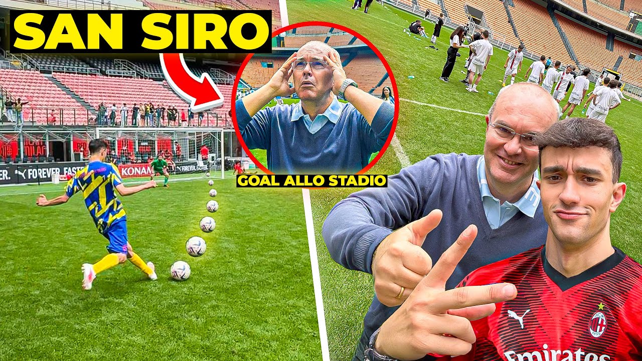 PAPÀ il MILAN mi HA FATTO GIOCARE allo STADIO di SANSIRO! (piange)