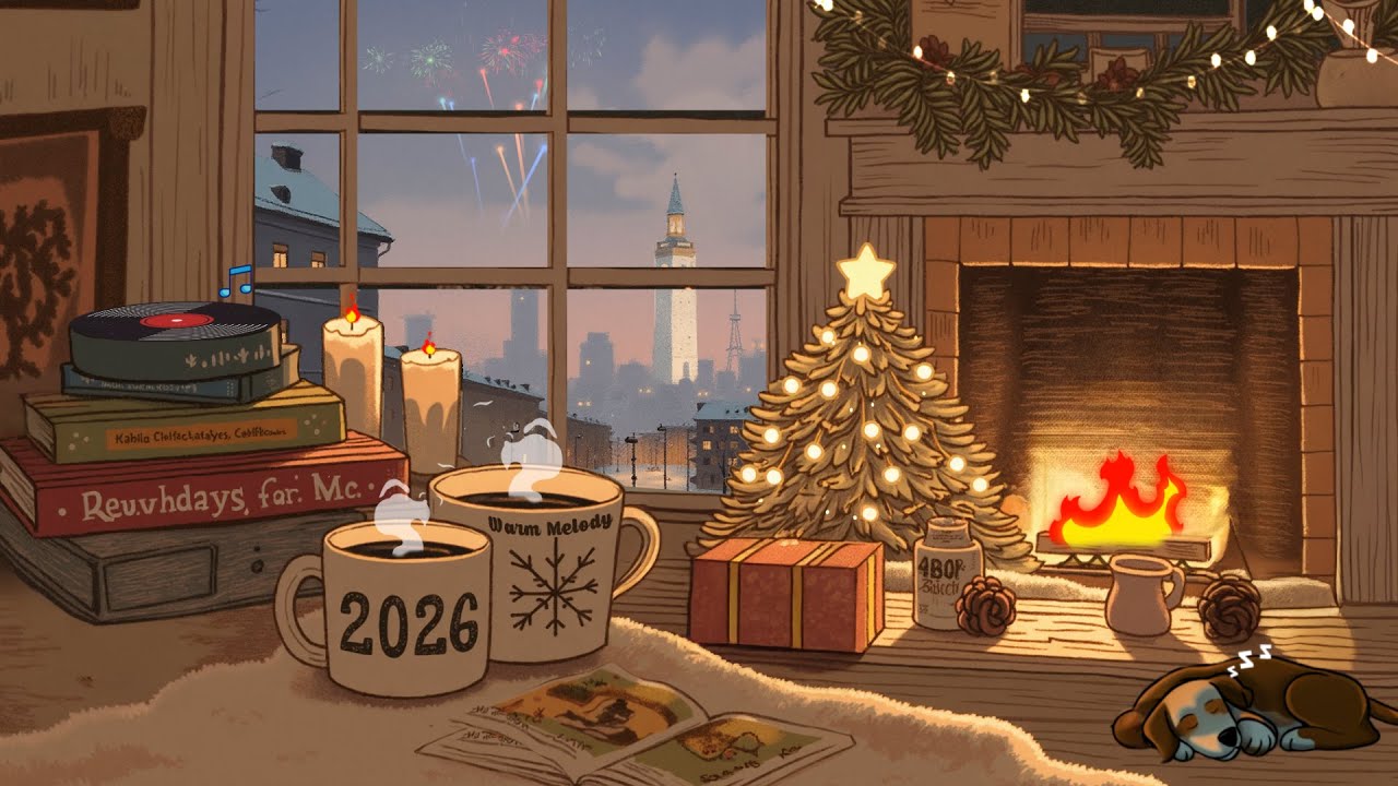 Happy New Year!!! 🎆🎶 Cozy Winter Lo-fi Jazz for Cafe Chill, Study & Relaxing Evenings