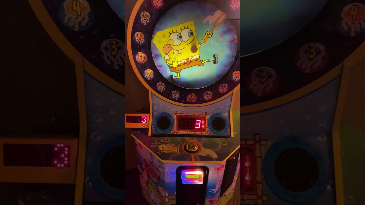 Lot 5- SpongeBob Squarepants Jelly Fishing Spinning Arcade Game