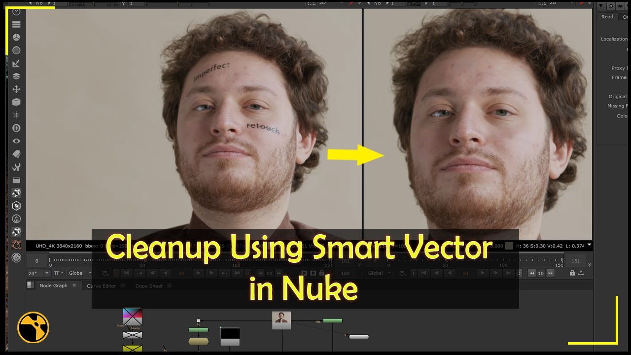 Очистка с помощью Smart Vector в Nuke | Учебное пособие по Nuke Smart Vector
