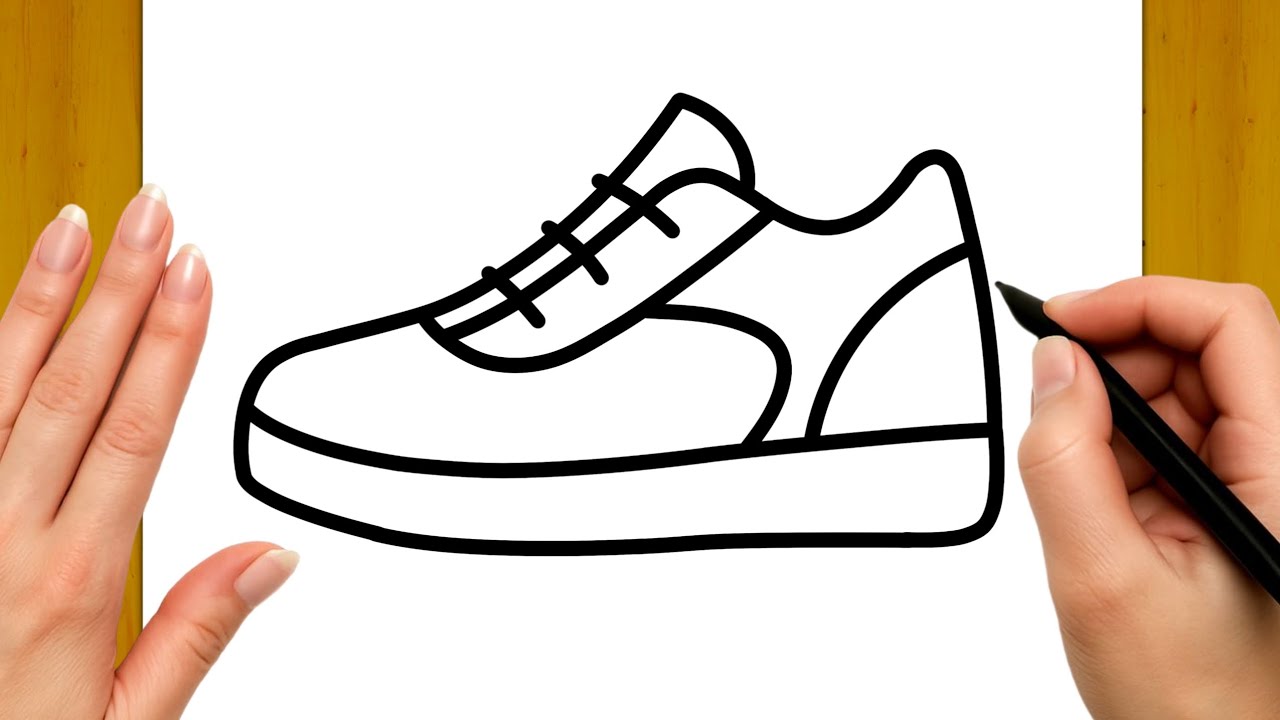 كيف ترسم حذاء رياضي خطوة بخطوة | تعليم الرسم للمبتدئين HOW TO DRAW A SPORTS SHOE STEP BY STEP
