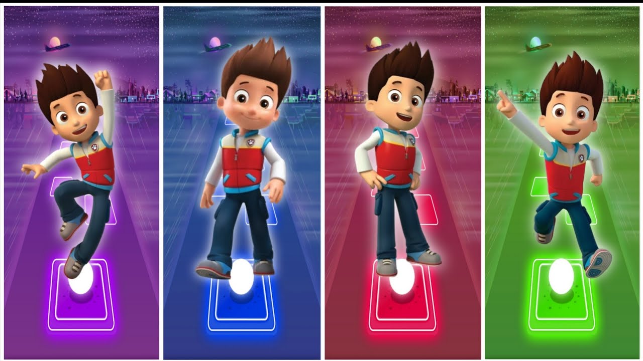 Paw patrol Ryder in Tiles Hop EDM rush 