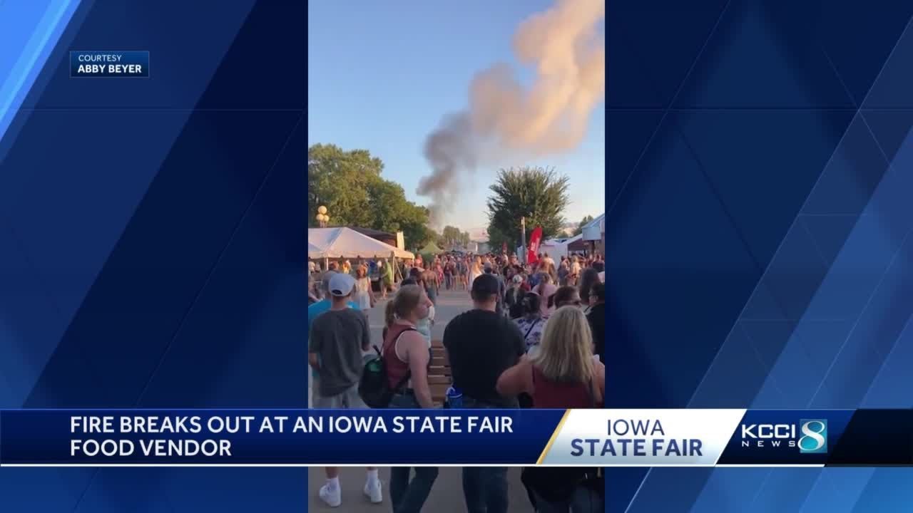 Fire breaks out at an Iowa State Fair food vendor