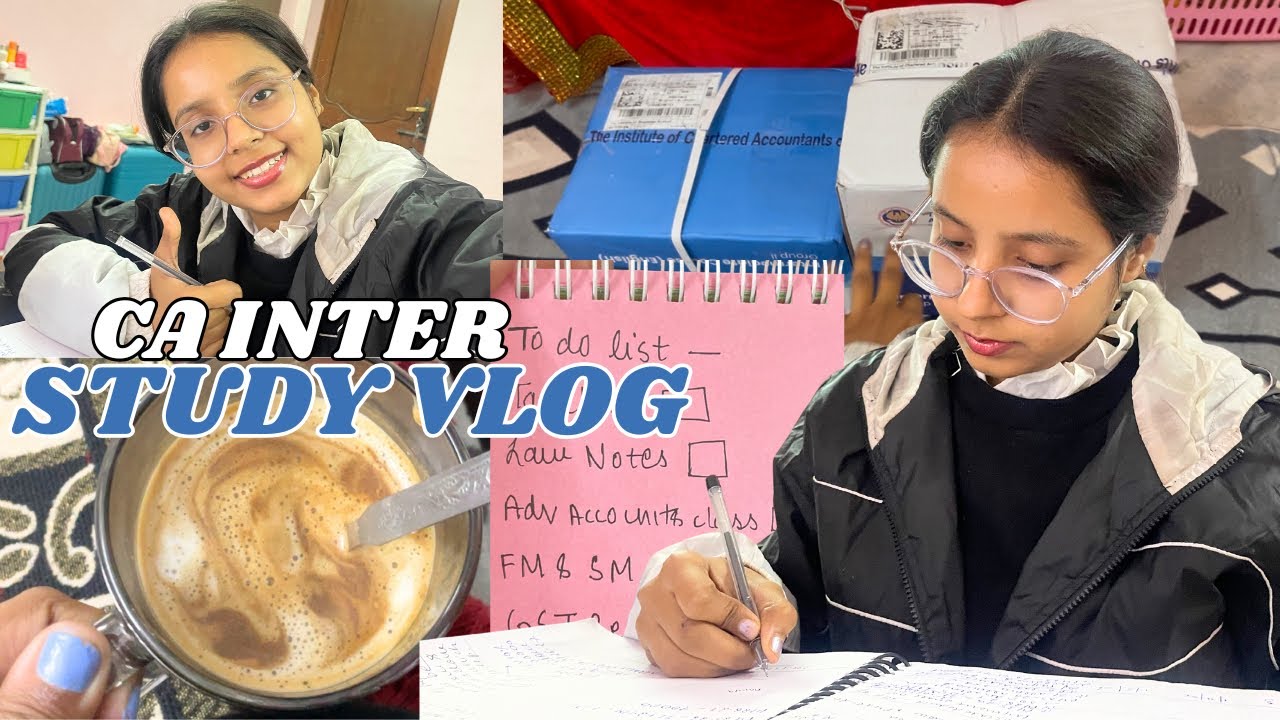 CA Inter Study Vlog📚|Received ICAI Parcel📦| | Made To do List📋| |Productive Day💪🏻|