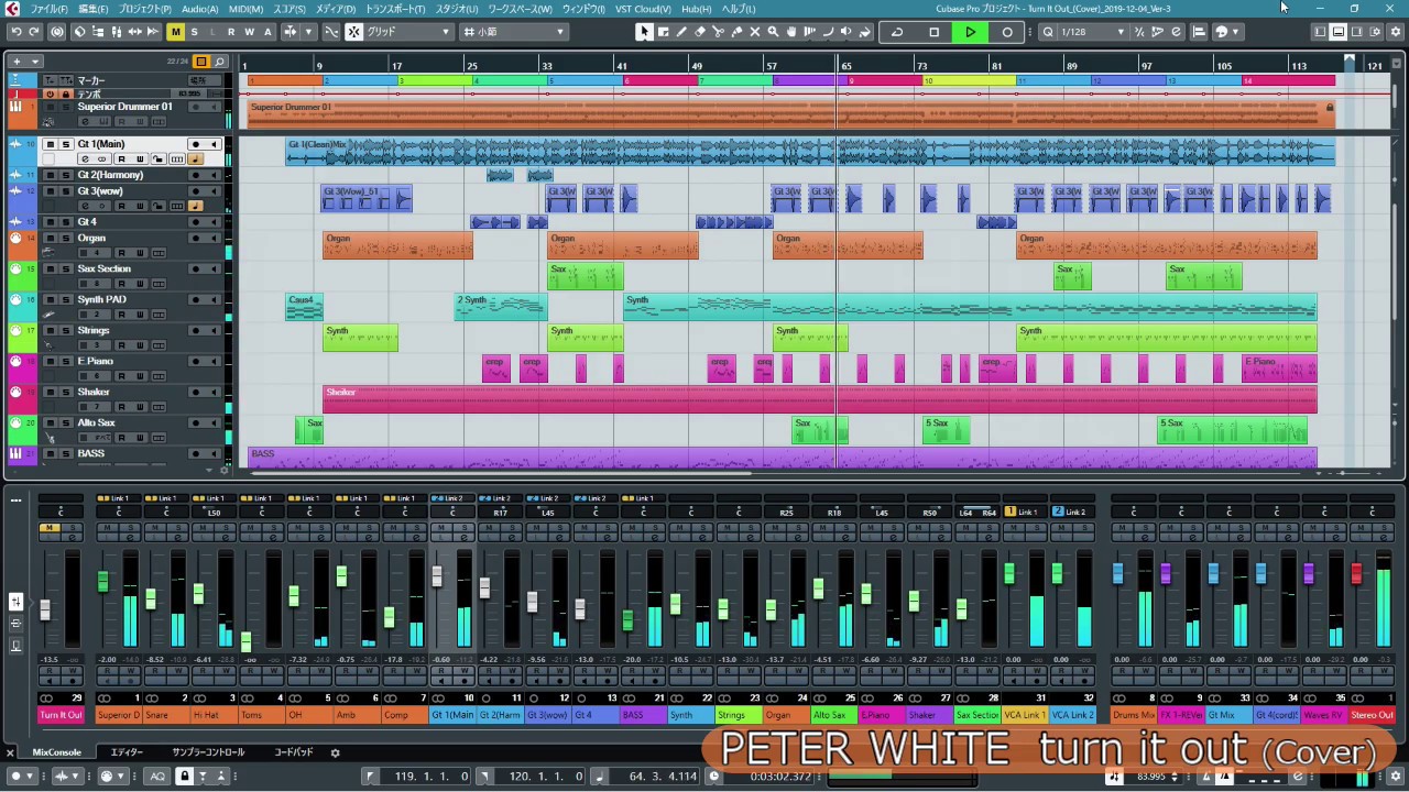PETER WHITE の turn it out を弾いてみました
