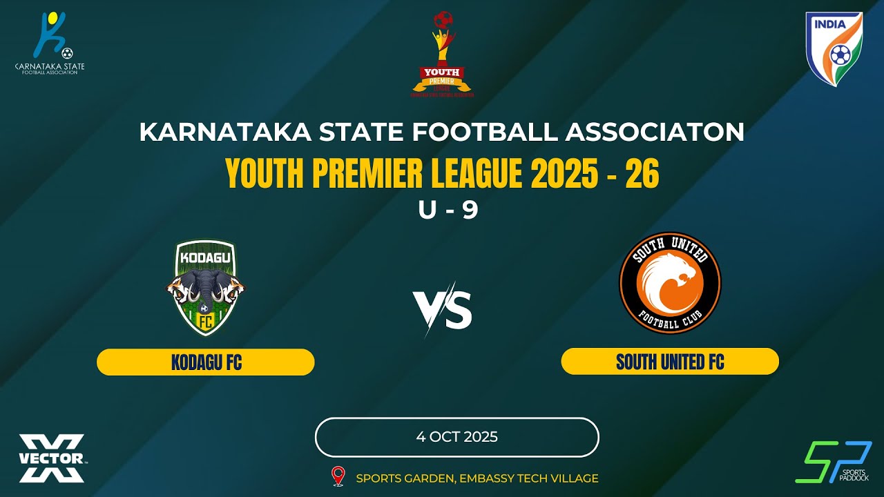 KSFA | YPL 2025 - 26 | U - 9 | ETV | KODAGU FC VS SOUTH UNITED FC | 04.10.25