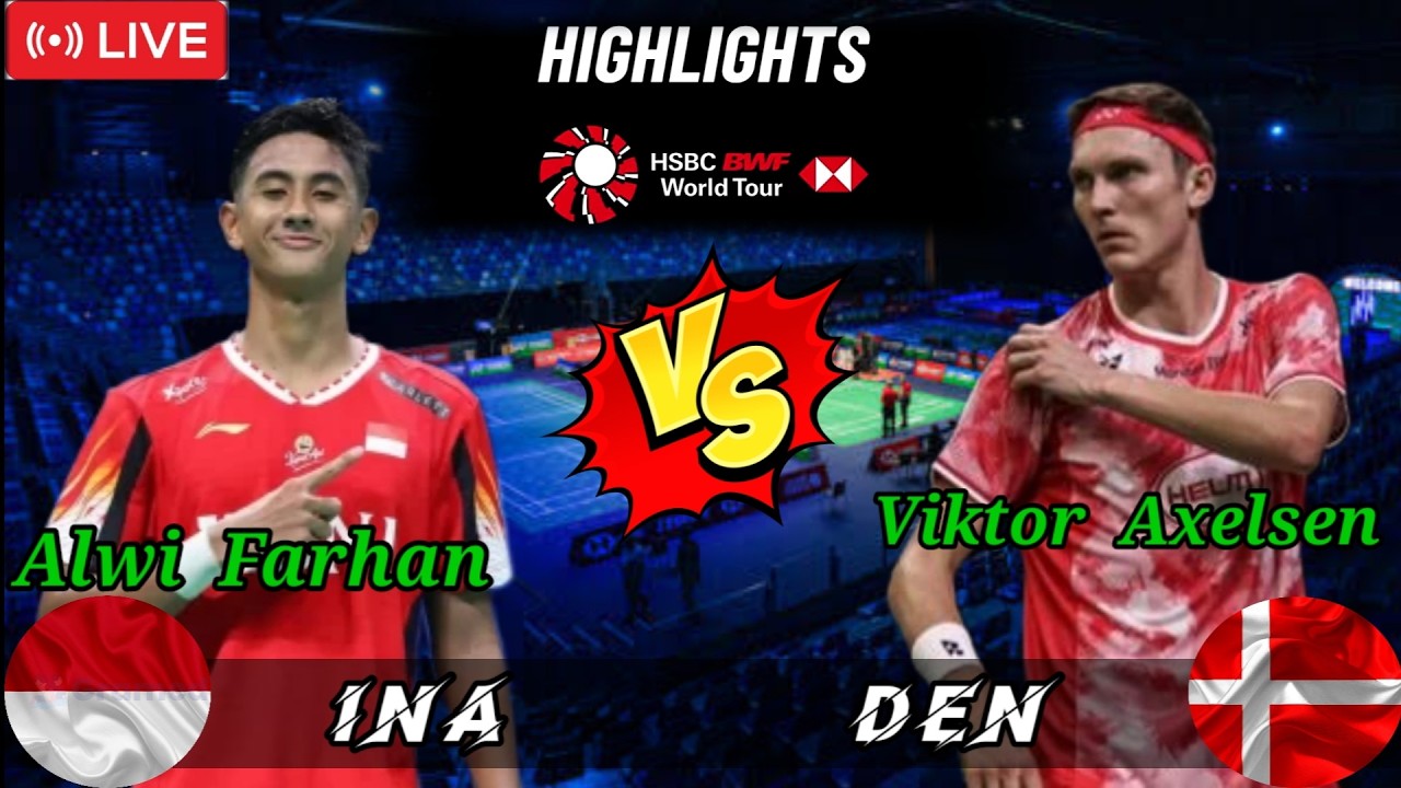 Real Game 🔥 Alwi Farhan (INA) vs (DEN) Viktor Axelsen Badminton Mens Singles German Open