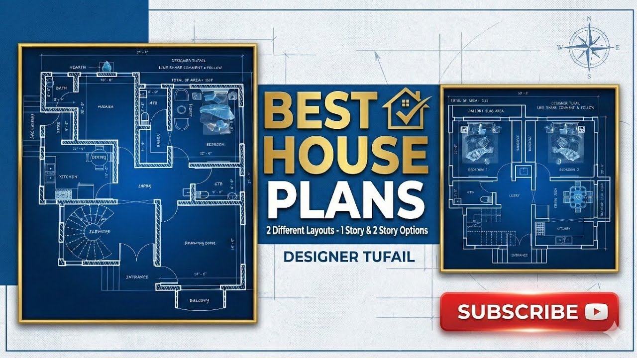 1238Sq Ft House Plan Design & 823Sq Ft House Plan Design | Complete Floor Plan