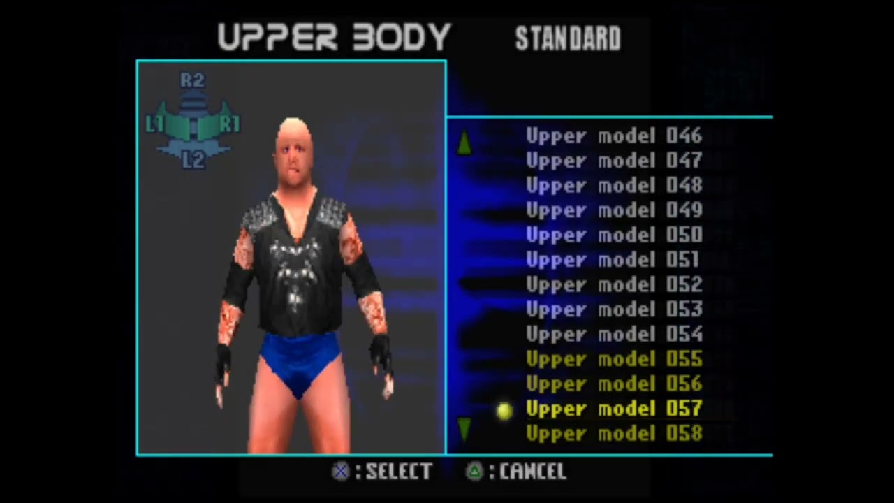 WWF Smackdown! 2 Know your Role-Create a Wrestler Template Parts