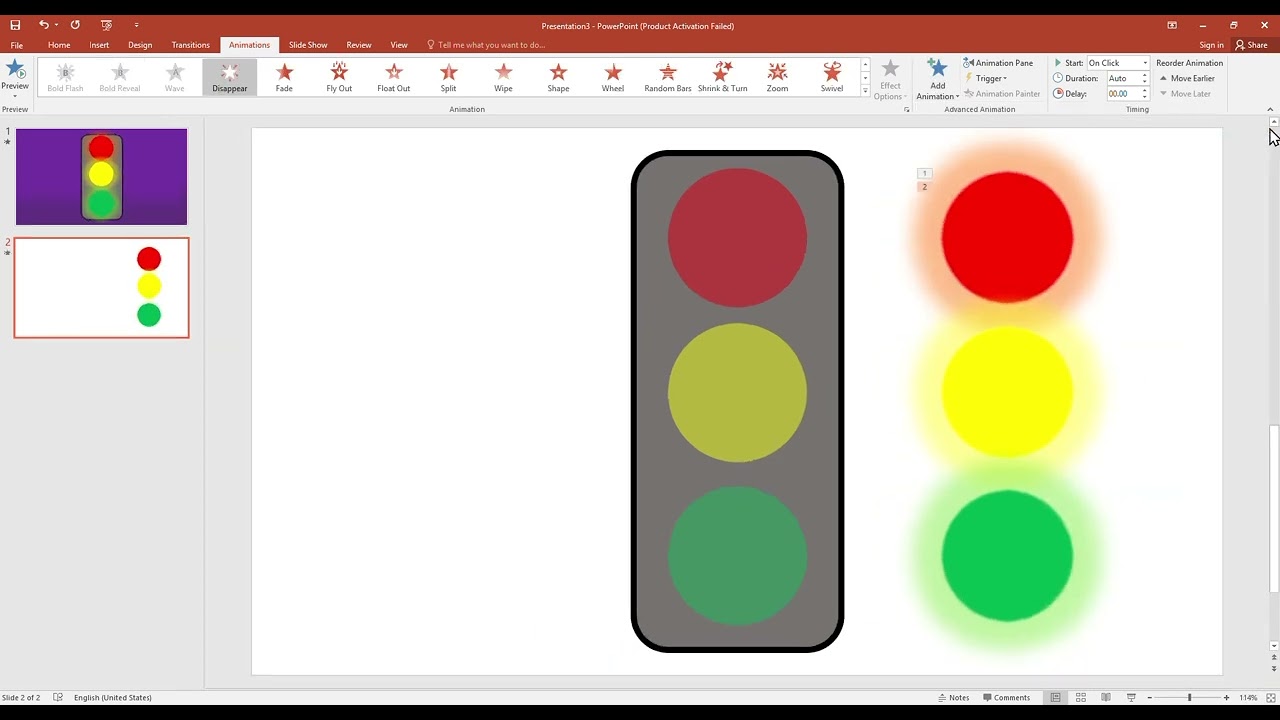 HOW TO CREATE TRAFFIC LIGHT ANIMATION POWERPOINT  |POWER POINT ANIMATION VIDEO ||
