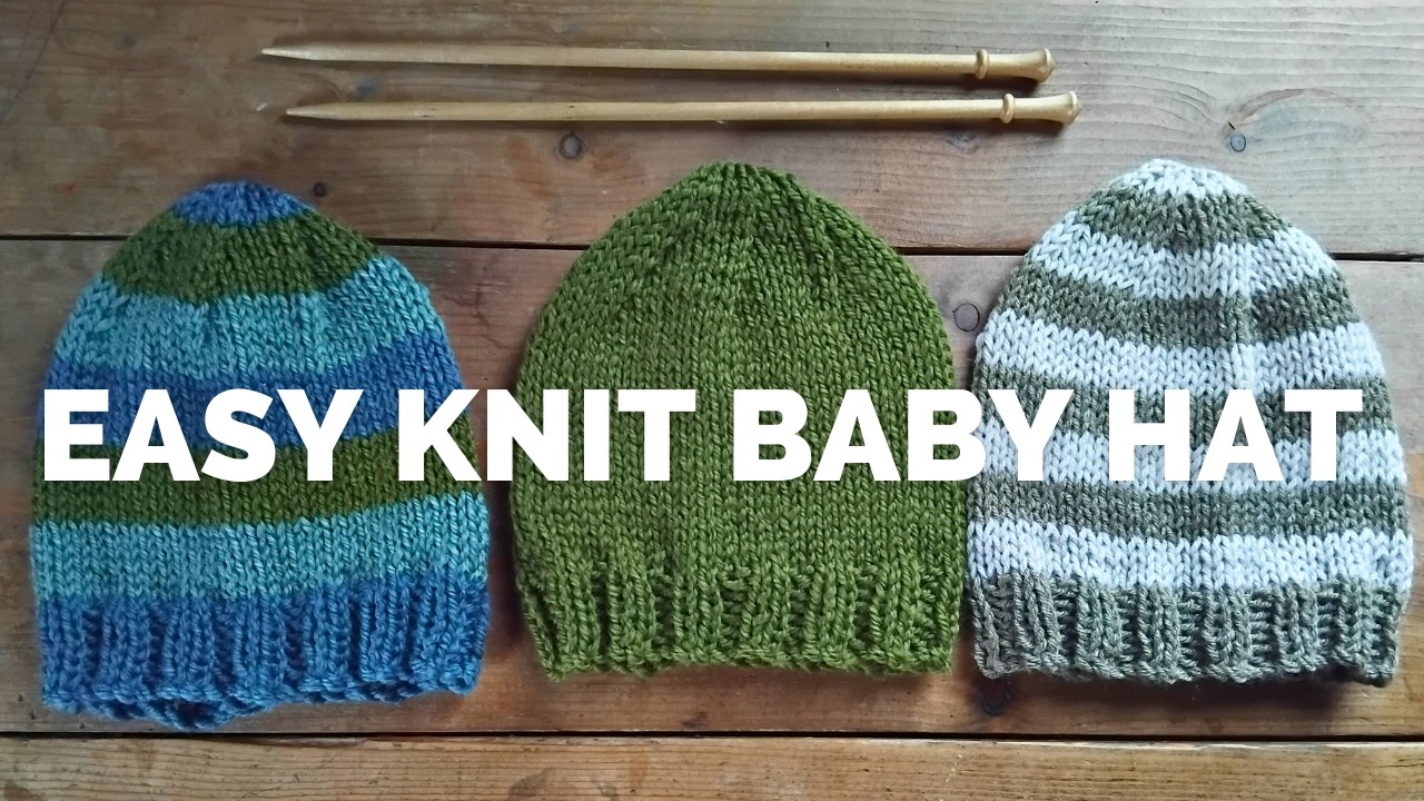 How to Knit a Simple Baby Hat Using 2 Straight Needles