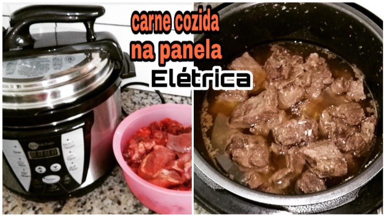 Como cozinhar carne na panela de pressão elétrica