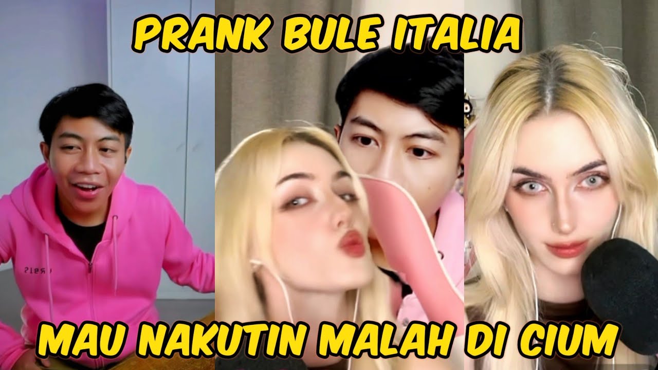 Heriss prank bule italia, mau nakutin ehh malah di cium