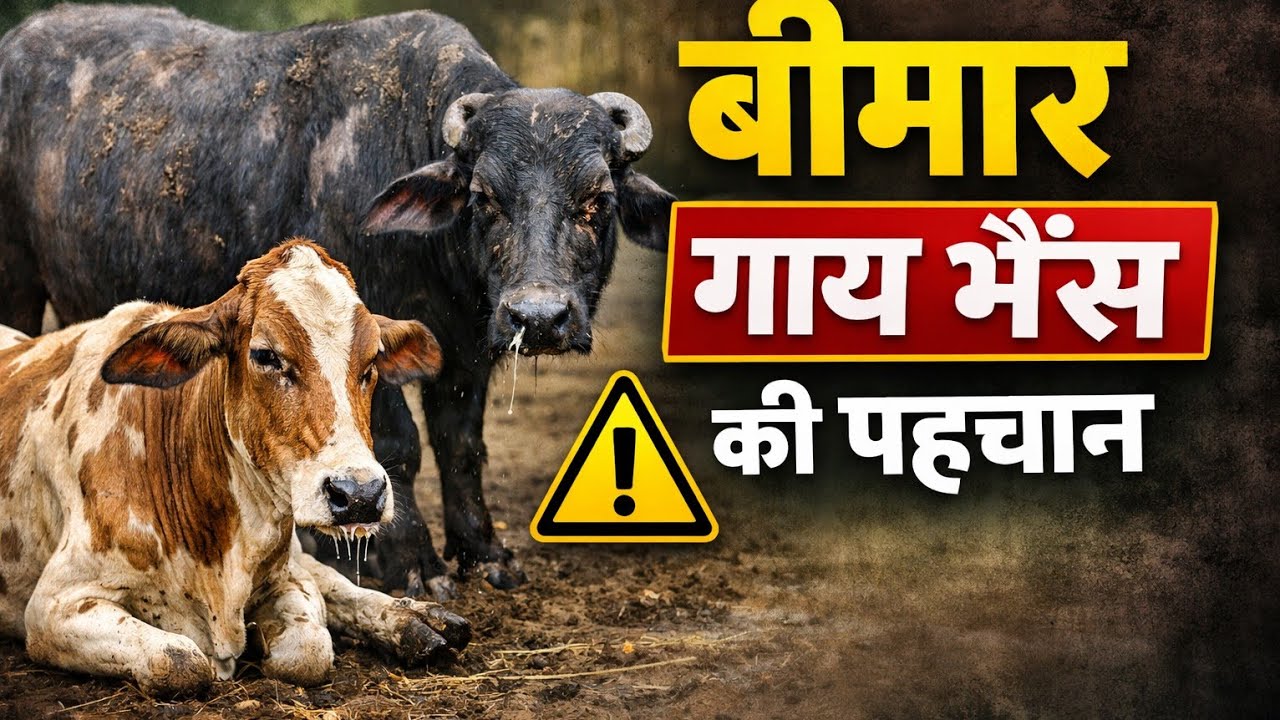 बीमार पशु क़े लक्षण 