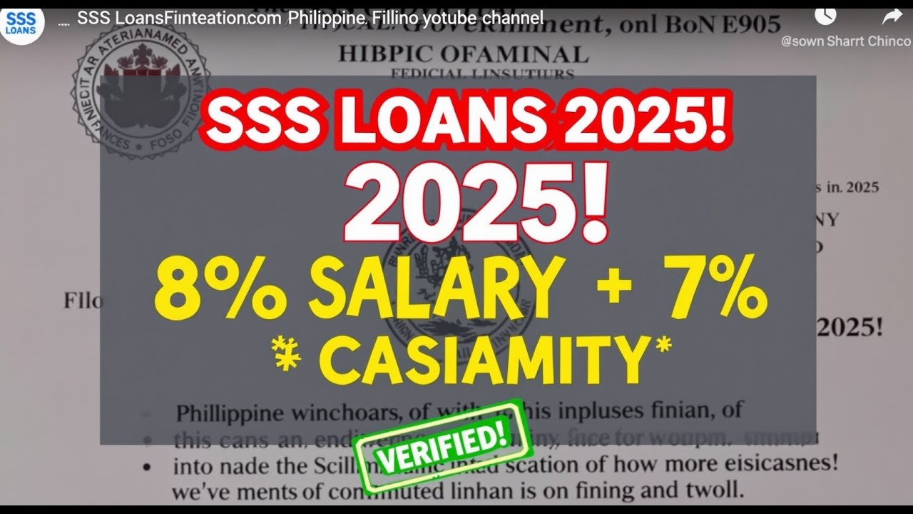 🚨SSS LOAN UPDATES 2025! 8% Salary + 7% Calamity VERIFIED!
