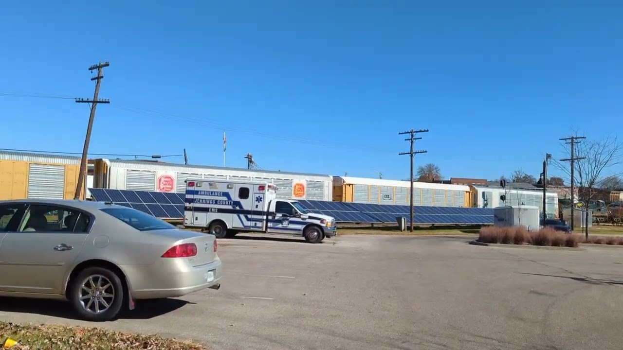 CSX train going through North Vernon, Indiana