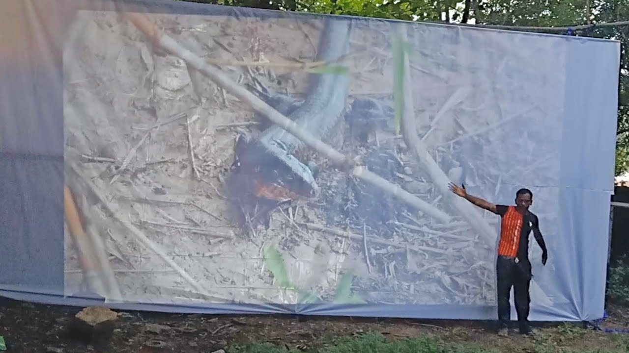 My 300 Inch projector Screen Setup Making & Test With Tonzo LS-418/Borsso BS30 Projector