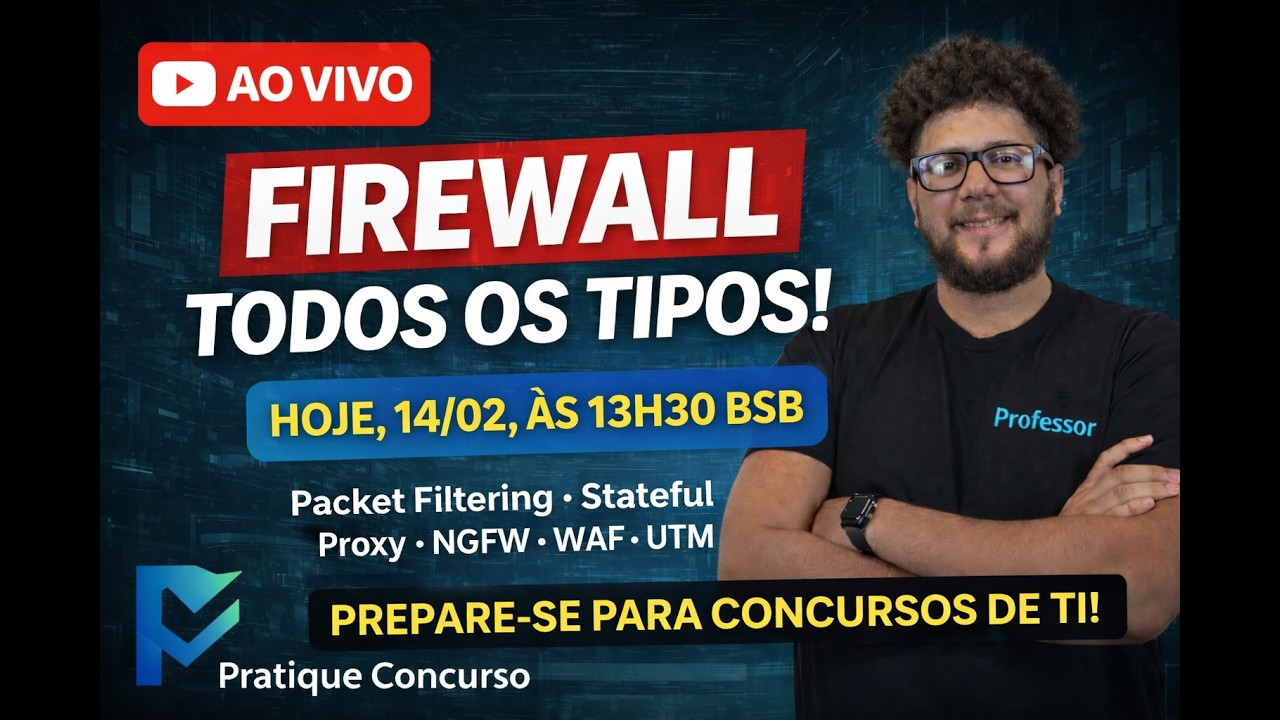 Aulão sobre Firewall em Segurança da Informação: Dicas e Questões Comentadas.