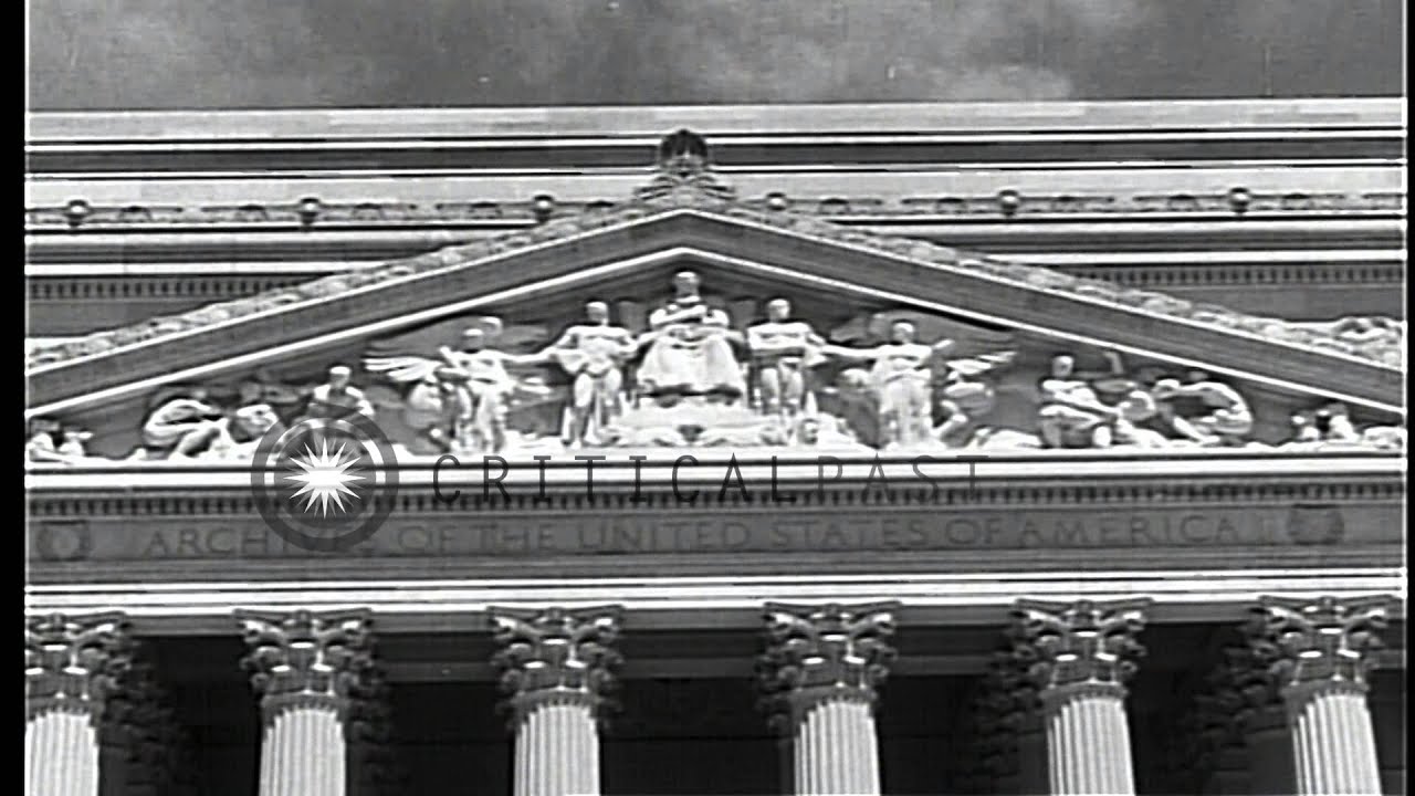 National Archives building in Washington DC,United States HD Stock Footage