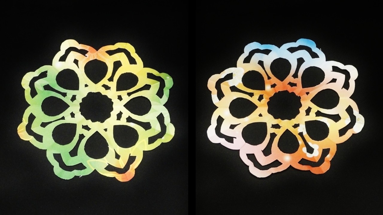 DIY | How to Make a Paper Flower Mandala | Easy Cutting Papercraft (1770)