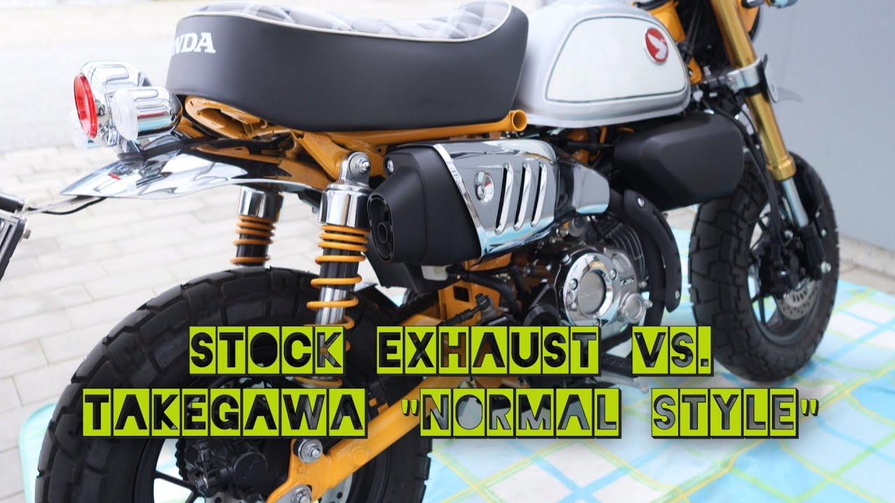 Honda Monkey 125 | Stock Exhaust vs. Takegawa 