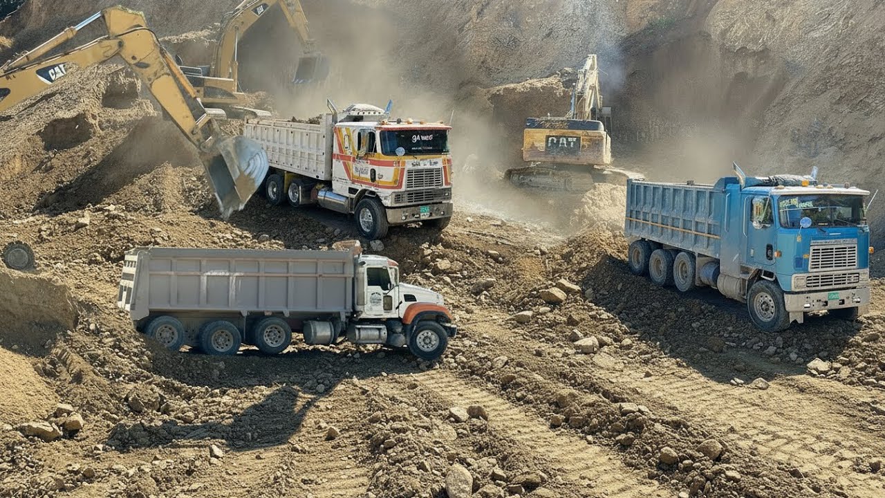 Truck loaded and leaving the quarry pit. SHALE MINING S5•E4