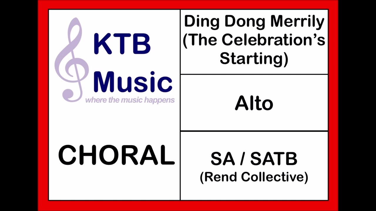 Ding Dong Merrily (The Celebration's Starting) SA Choir [Alto Part Only]