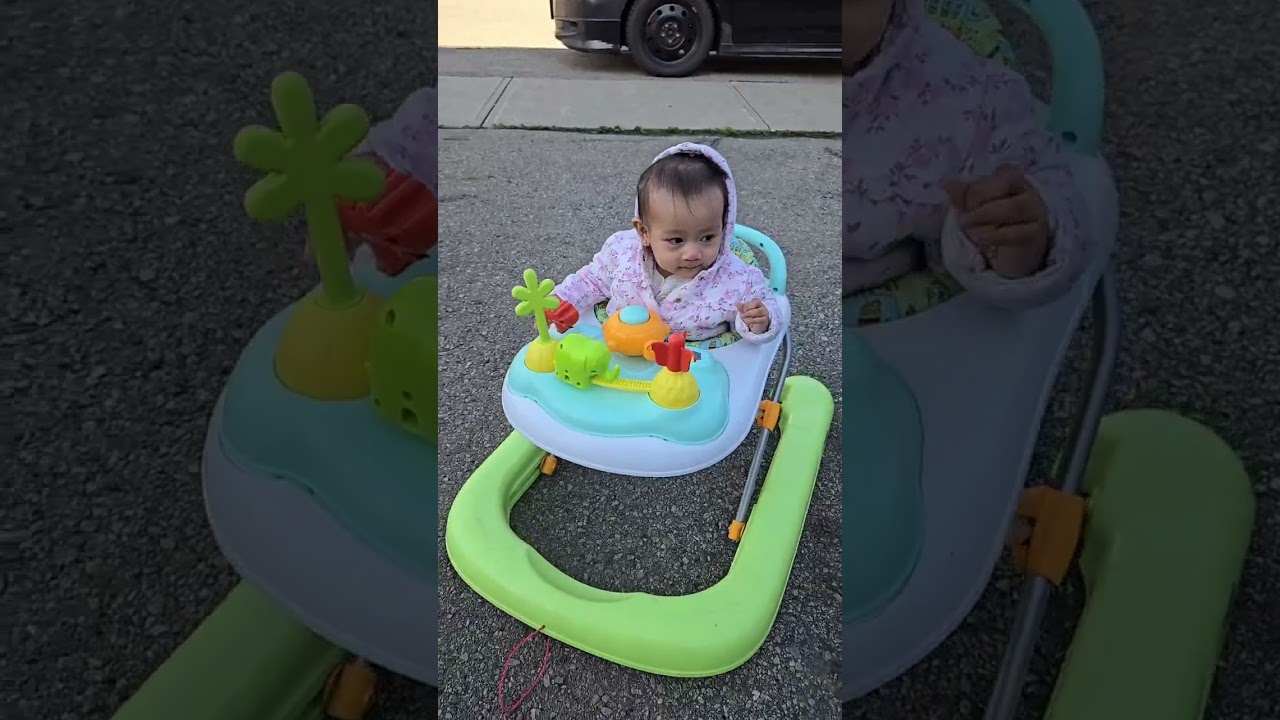 Arabella learns to walk