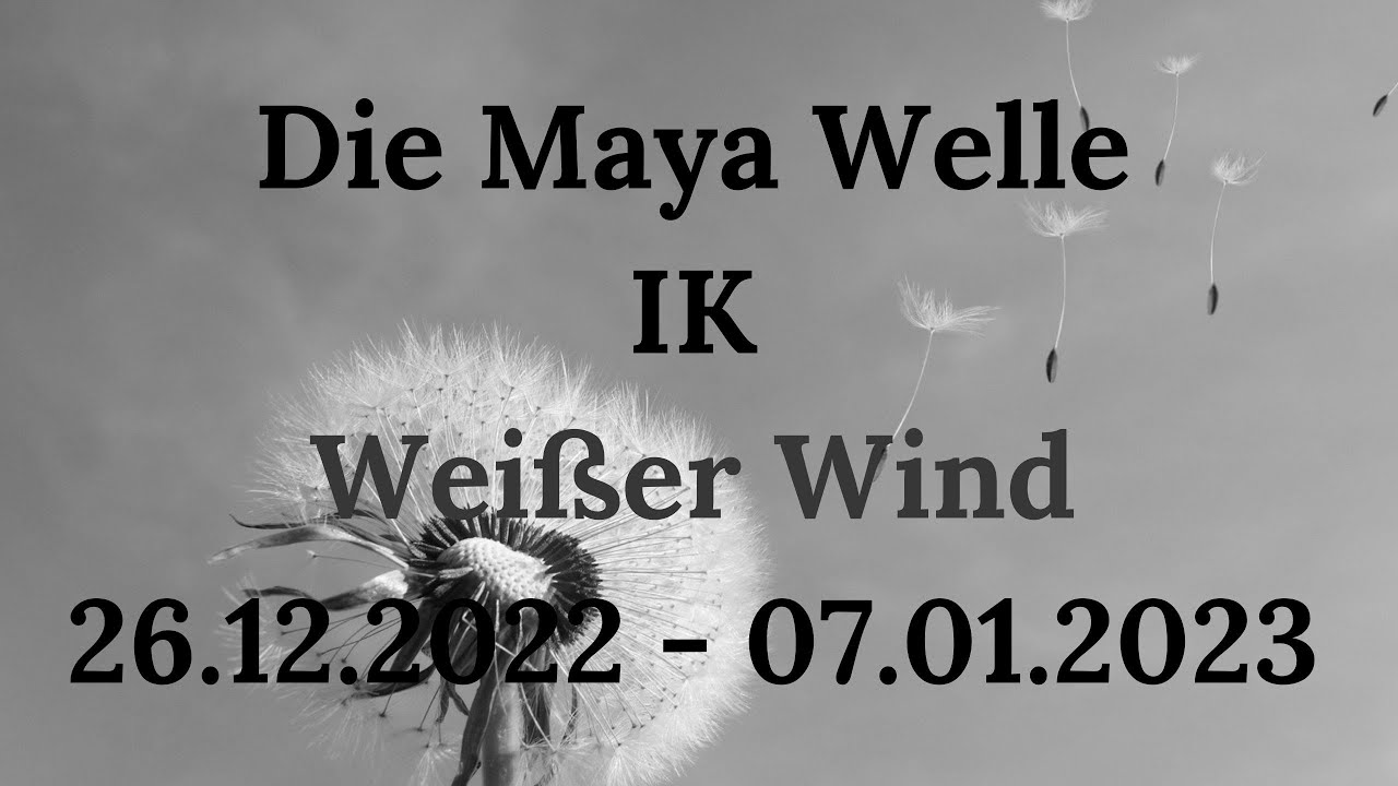 💨 Die Maya Welle IK &ndash; Wei&szlig;er Wind vom 26.12.2022 bis 07.01.2023 💨