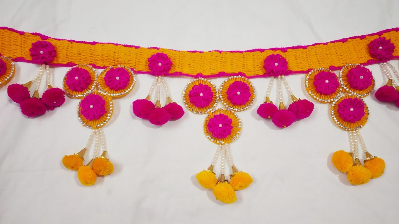 how to make beautiful bangle Toran/beautiful wool Toran/DIY