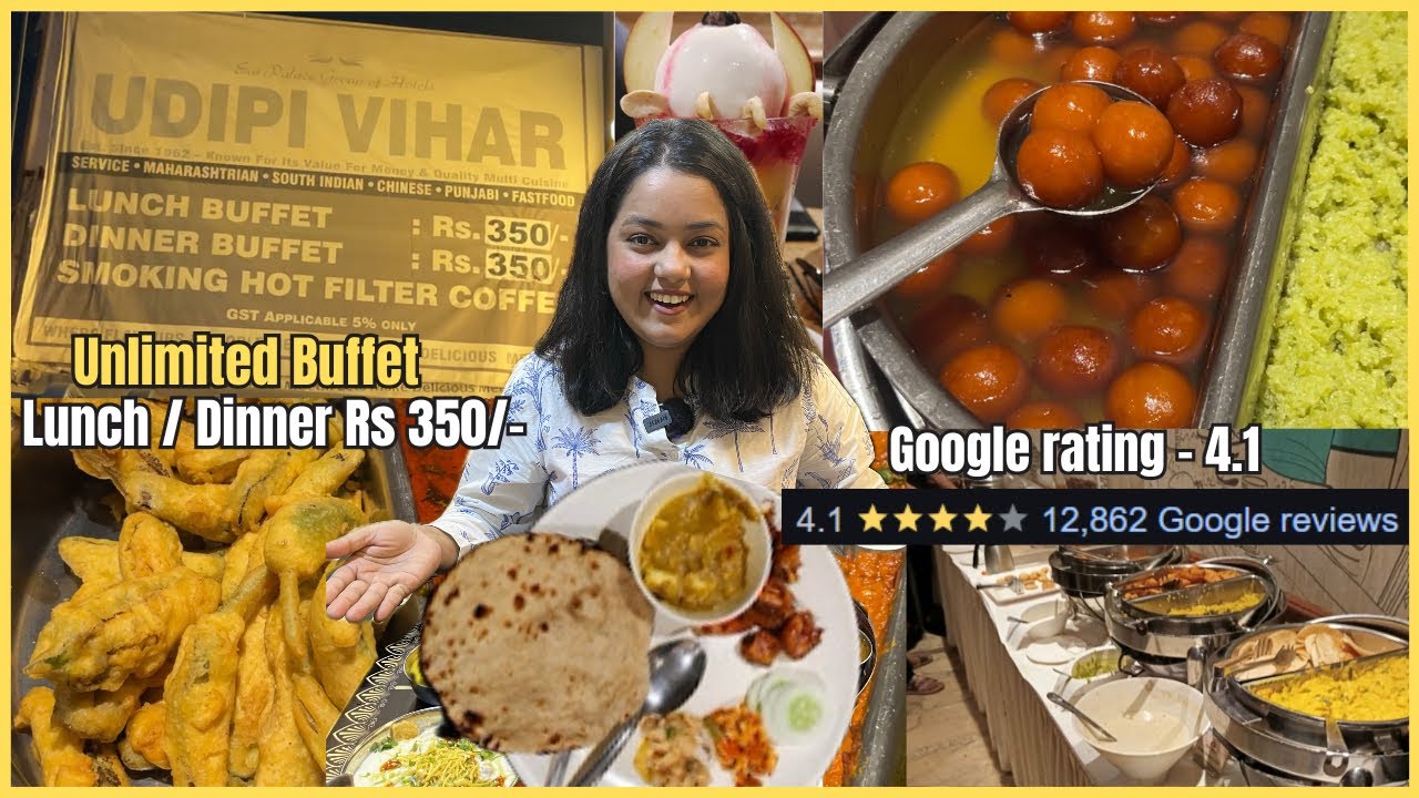 350/- Rs Unlimited Buffet 😍 with 21+ Items | Unlimited Lunch & Dinner | Unlimited Food in Mumbai