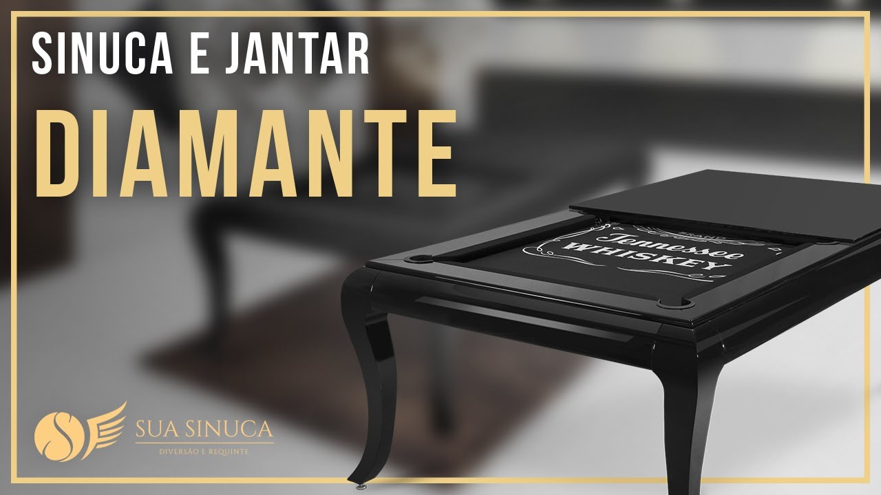 Mesa de Sinuca e Jantar Diamante- Sua Sinuca