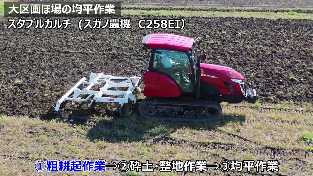 フルクローラトラクター　YT472A,C  作業シーン