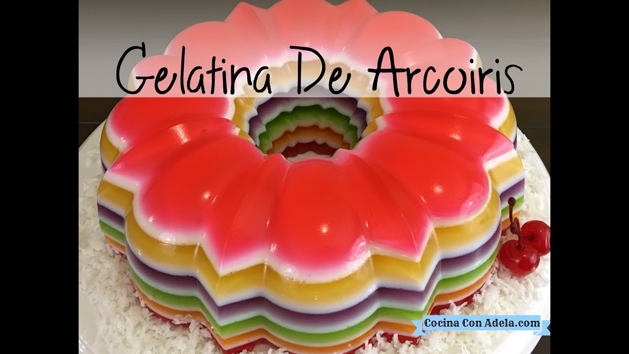 Gelatina de arcoiris (Gelatina de colores)