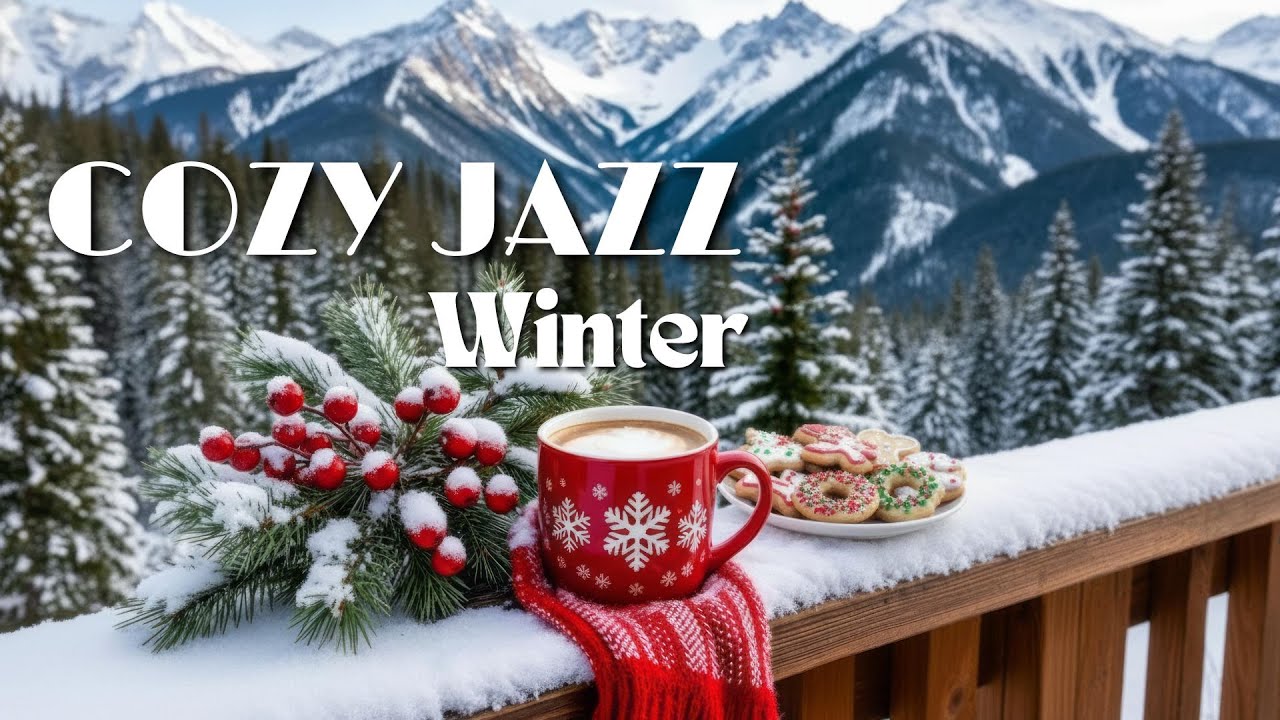 Cozy Winter Coffee Jazz ☕ Warm Café Ambience & Smooth Piano for Snowy Days