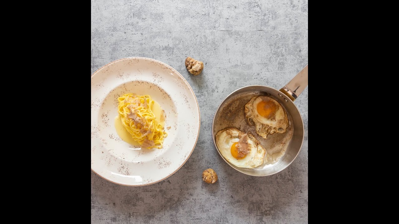 Tagliolini al tartufo & Uova al  tegamino e tartufo bianco | Chef Stefano De Gregorio | Saporie