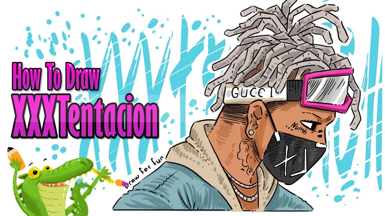 How To Draw XXXtentacion X's goggles step by step