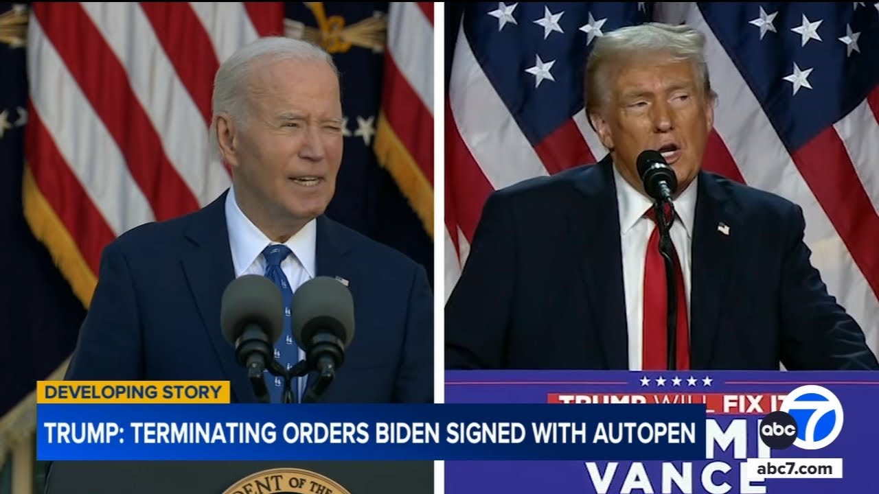 Trump says he's terminating all orders Biden signed with autopen