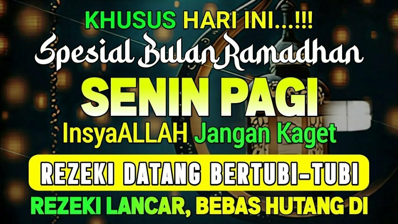PUTAR DZIKIR INI‼️Dzikir Mustajab Pembuka Pintu Rezeki, InsyaAllah Rezekimu Mengalir Deras