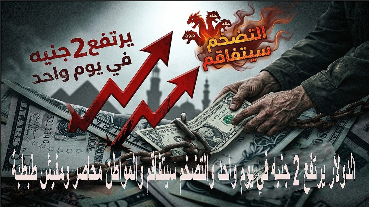 الدولار يرتفع ٢ جنيه في يوم واحد والتضخم سيتفاقم والمواطن محاصر ومفيش طبطبة