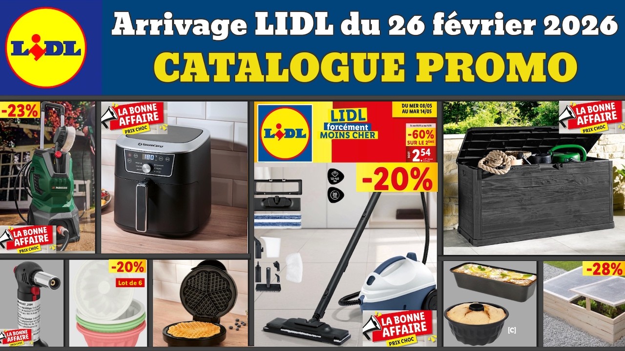 catalogue LIDL du 26 février 2026 ✅ Arrivage maison cuisine 🔥 Promos deals SilverCrest Crivit