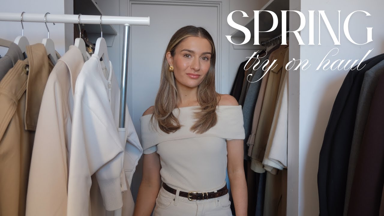 SPRING TRY-ON HAUL | ZARA, H&M, MANGO, MYTHERESA, SEZANE, ABERCROMBIE